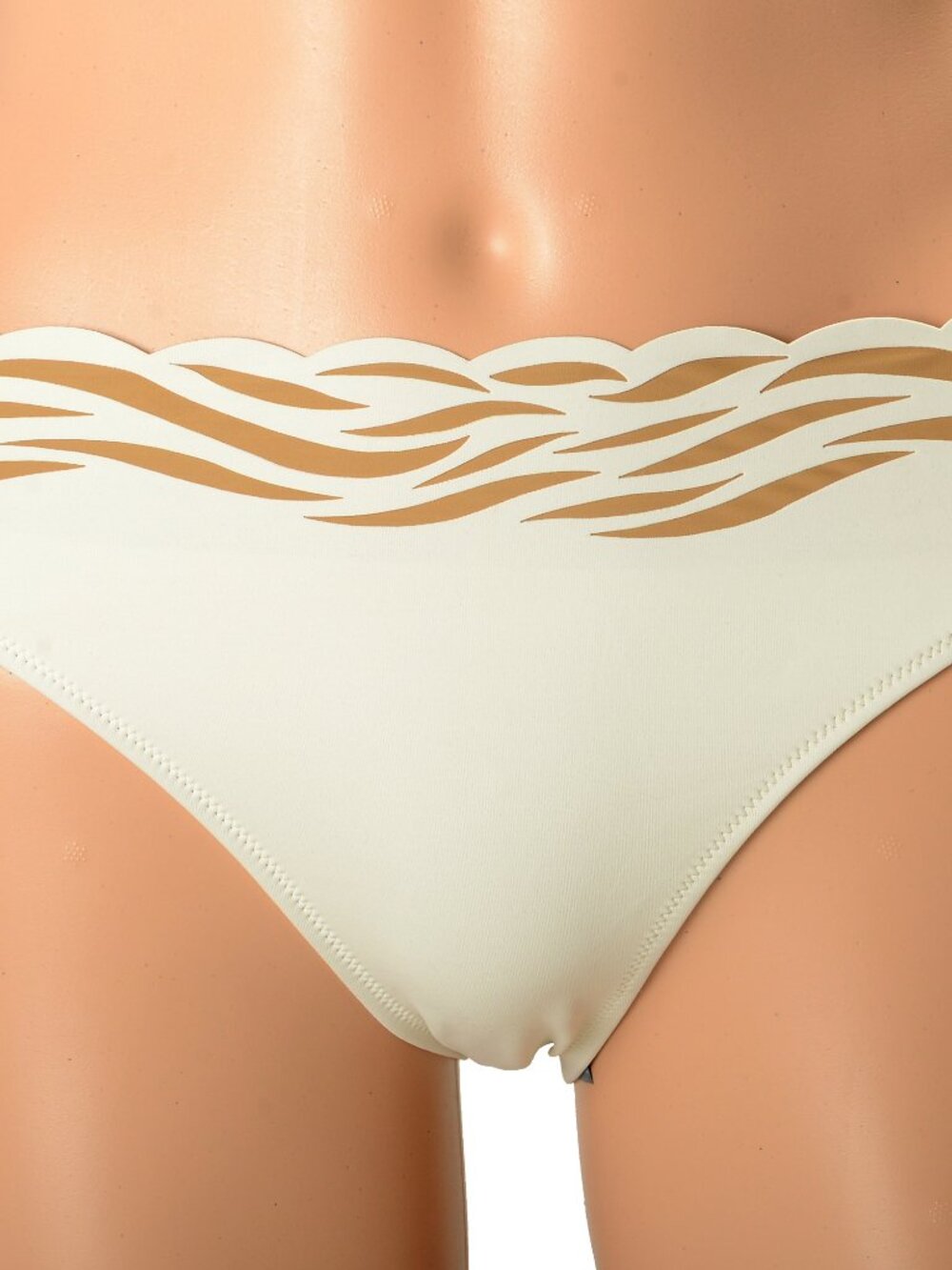 Hugo Boss Women's "Brief_LASERCUT" Ivory Swim Bikini Bottom US S IT 40